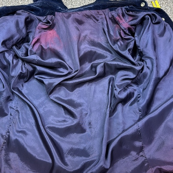 Vintage Blue Velveteen Snap Button Rockabilly Western Jacket Size Large 70s - Picture 8 of 12